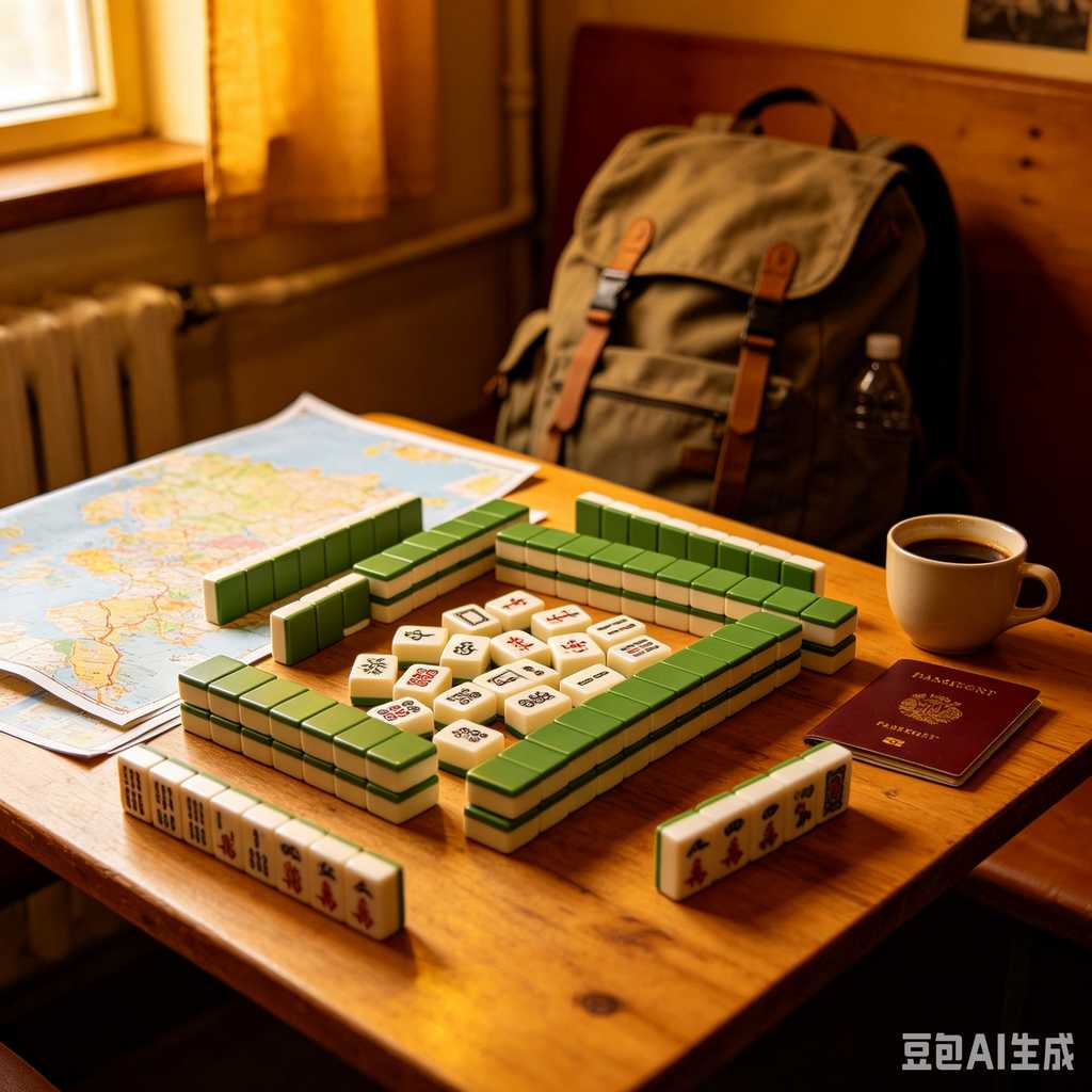 retro text mahjong tiles